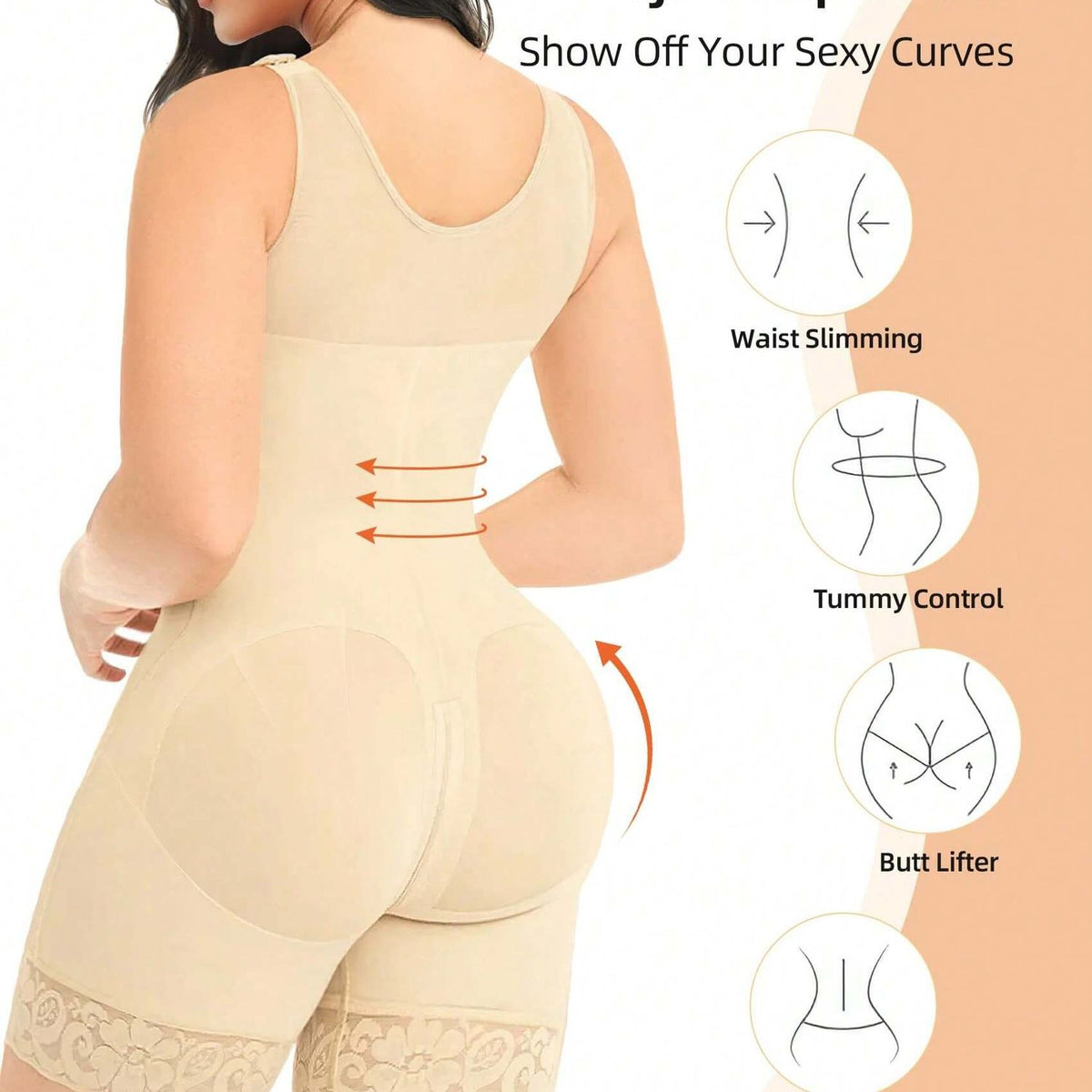 Fajas Colombianas Women's Shapewear, Full Body Sculpting After Abdominal Control, Hip Lifter With Zipper Crotch, Women's Fitness Set,- Prohibition Of Selling On The Amazon Platform