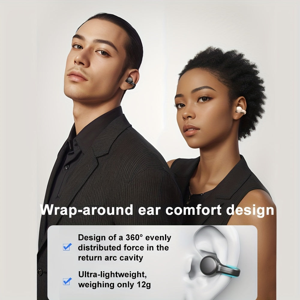 Wireless Open-back Headphones, Bluetooth Clip-on Earbuds, Sports Headphones, Ultra-lonoBattery Life, Unisex, Suitable For Everyday Wear, Christmas Gift, Birthday Gift.