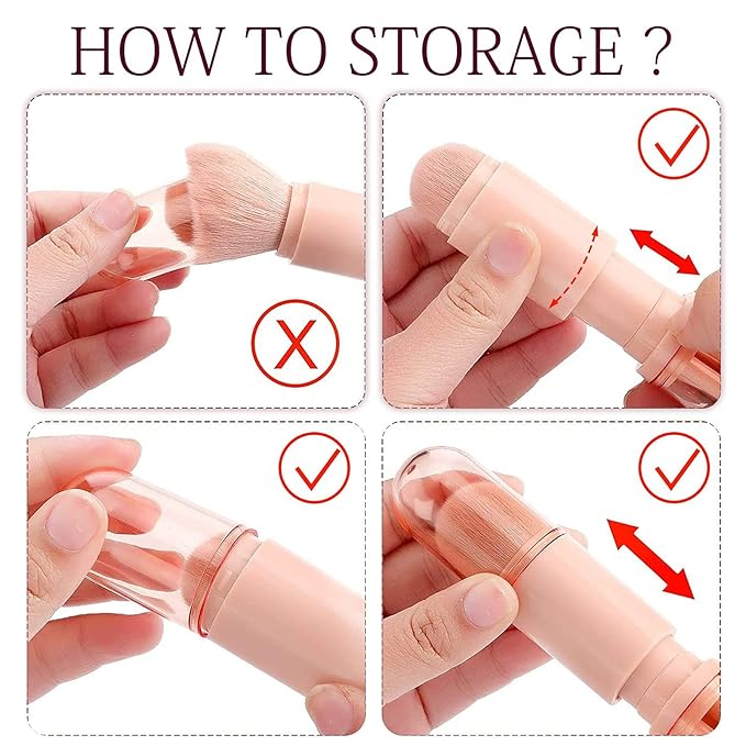4in1 Portable Makeup Brush Set Beauty Brush