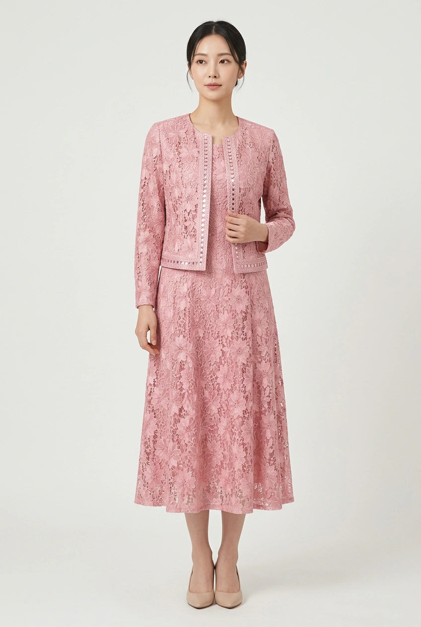 Geenlinm Women's 2 Piece Dress And Jacket