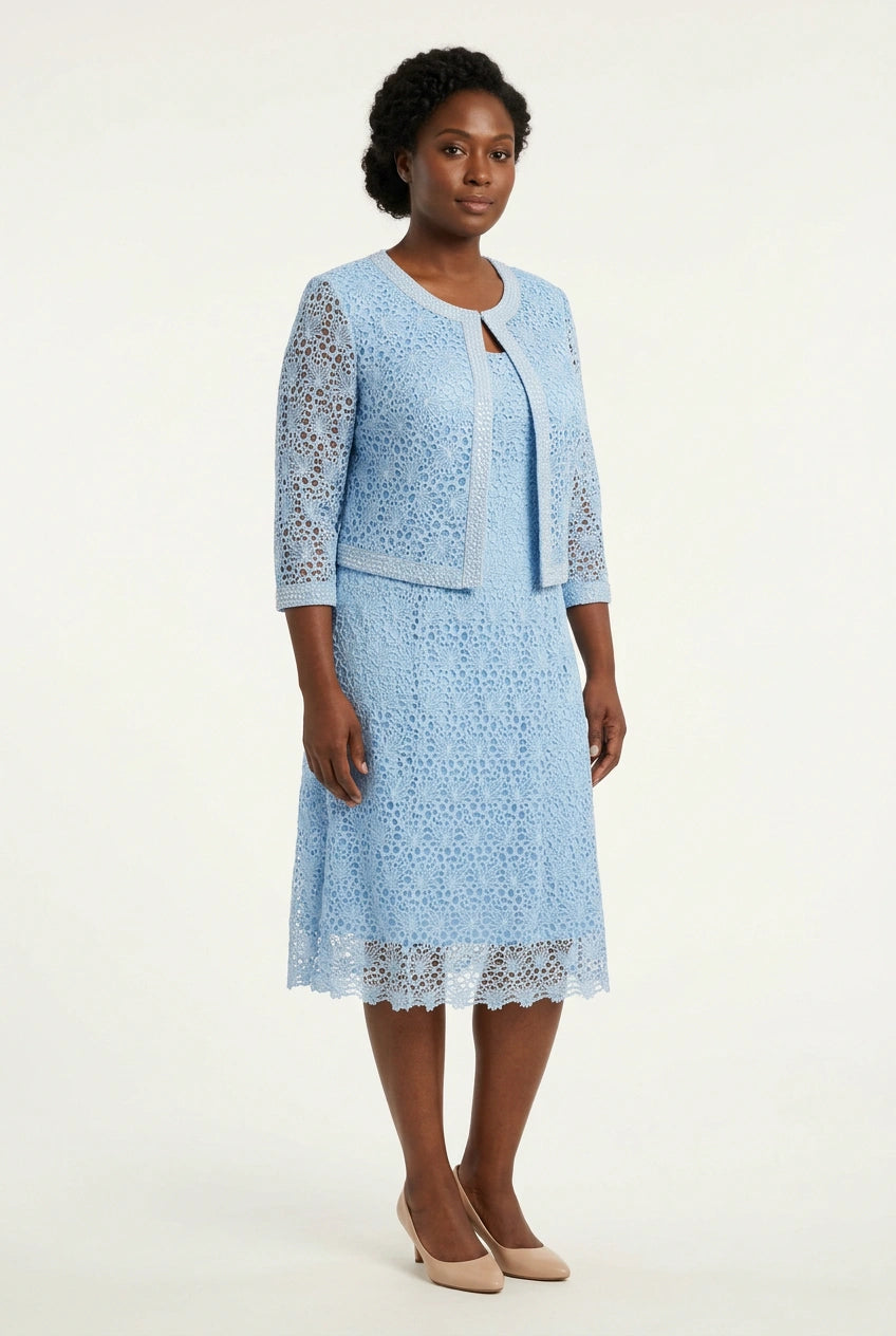 Geenlinm Women's 2 Piece Dress And Jacket