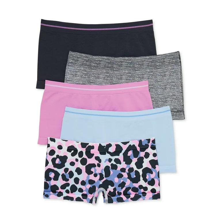 5 Pack Girls Seamless Boy Shorts