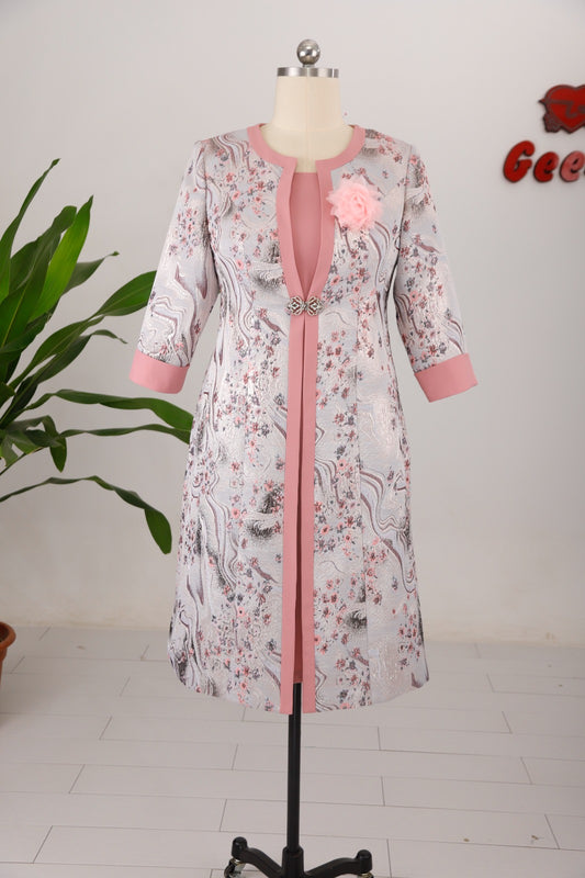 Woman’s Geenlinm Fashion 2 Piece Jacket + Dress