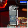 June 15 Father's Day Gift, Butane Lighter, Magic Dual Flame Lighter, Windproof Jet & Soft Flame Switchable Lighter, Quartz Dial Lighter With Inverted Flame,