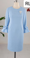 Long Dress Women's W/ Flared Up Sleeves