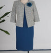 Women's 2 Piece Dress + Suit W/Flower