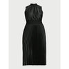Long Black No Sleeved Dress