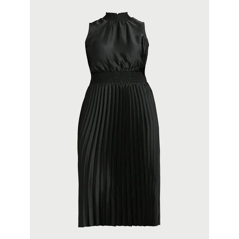 Long Black No Sleeved Dress