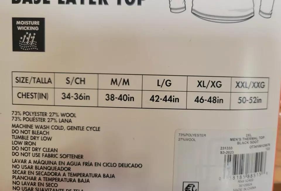 Men's Wool Blend Base Layer Top