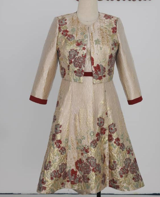 Dress and Vest 2 Piece Set Womans