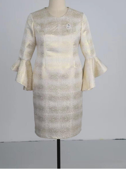 Women's "Church" Long Sleeve Dress